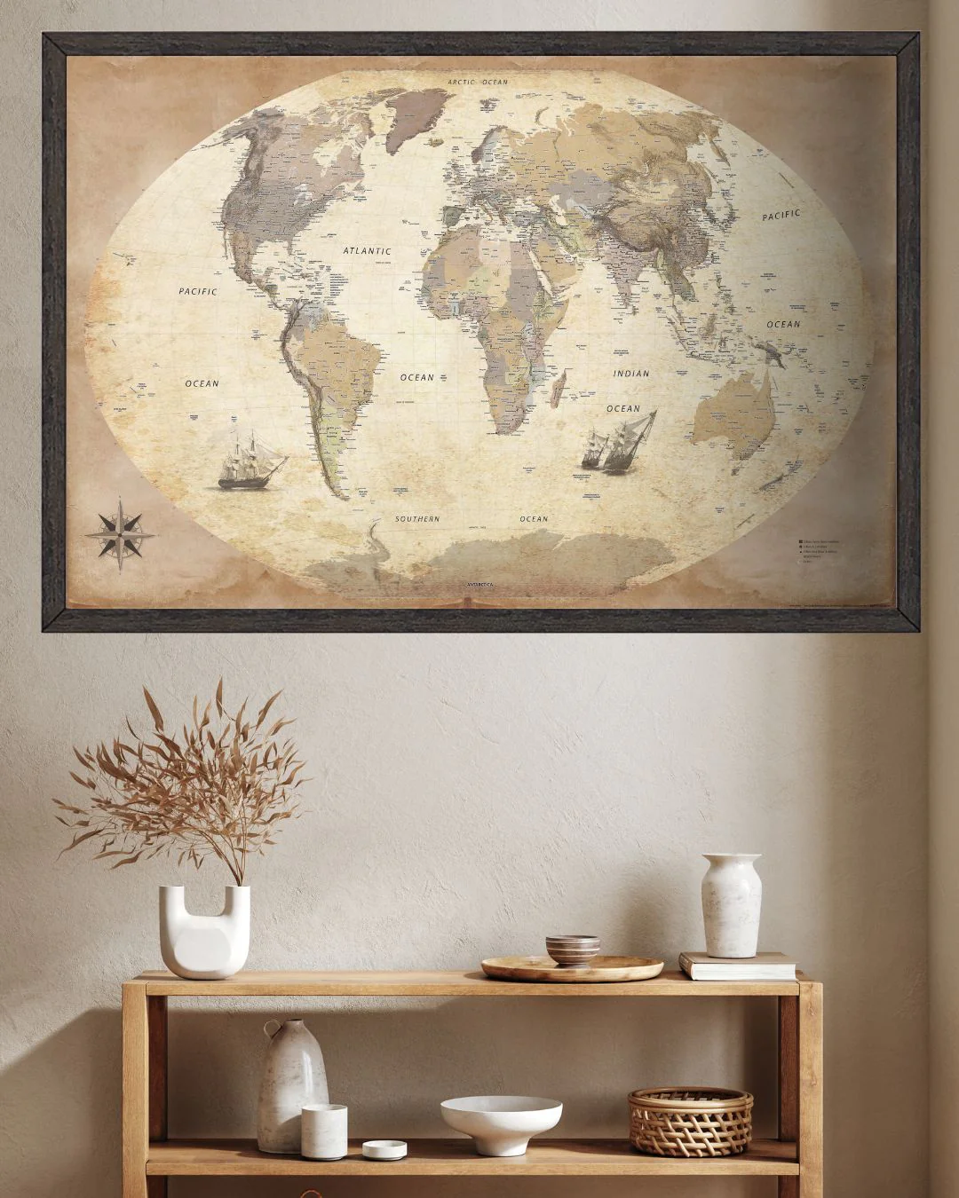 Weltkarte Retrostil Poster - Image 3