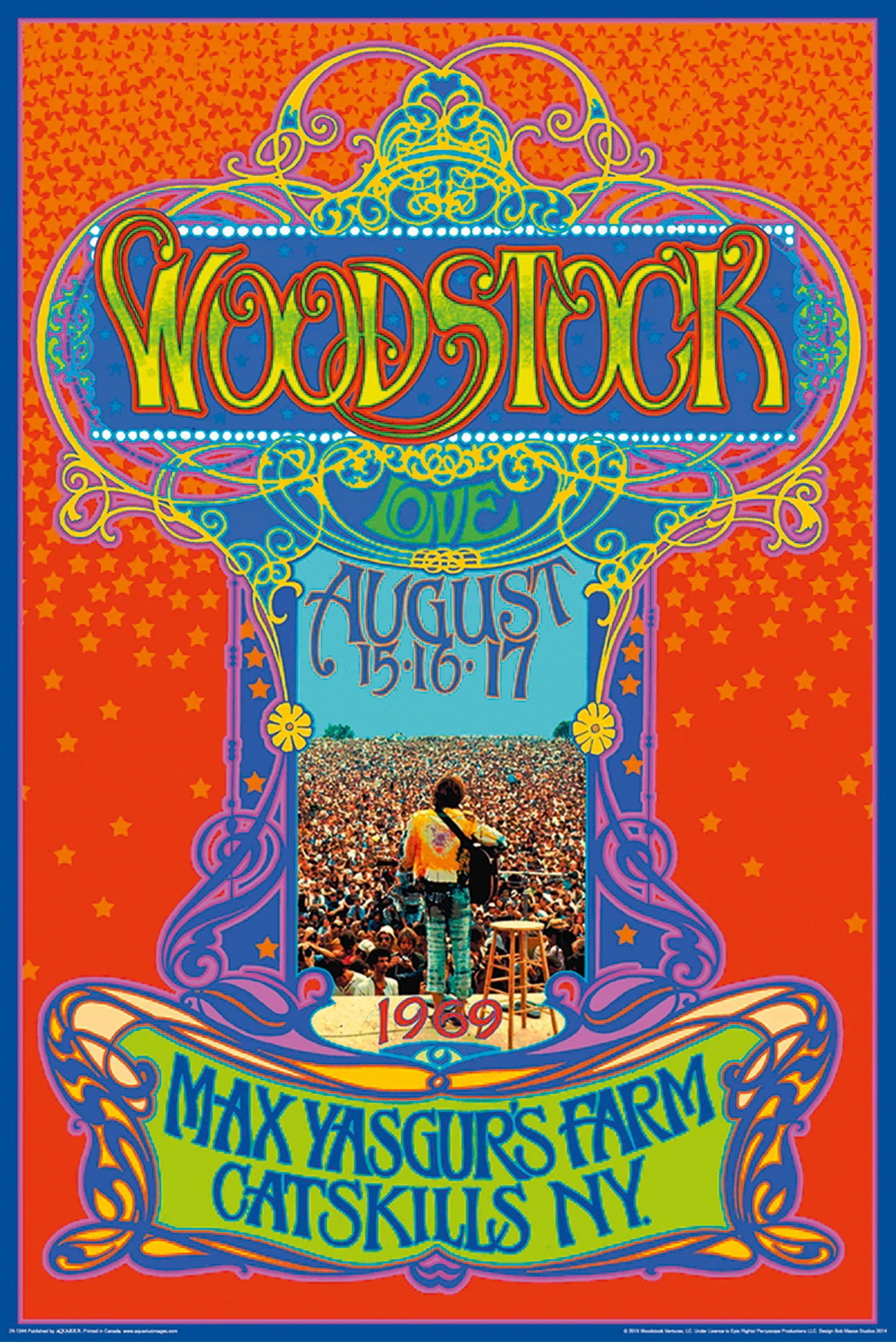 Woodstock Poster Max Yasgurs Farm