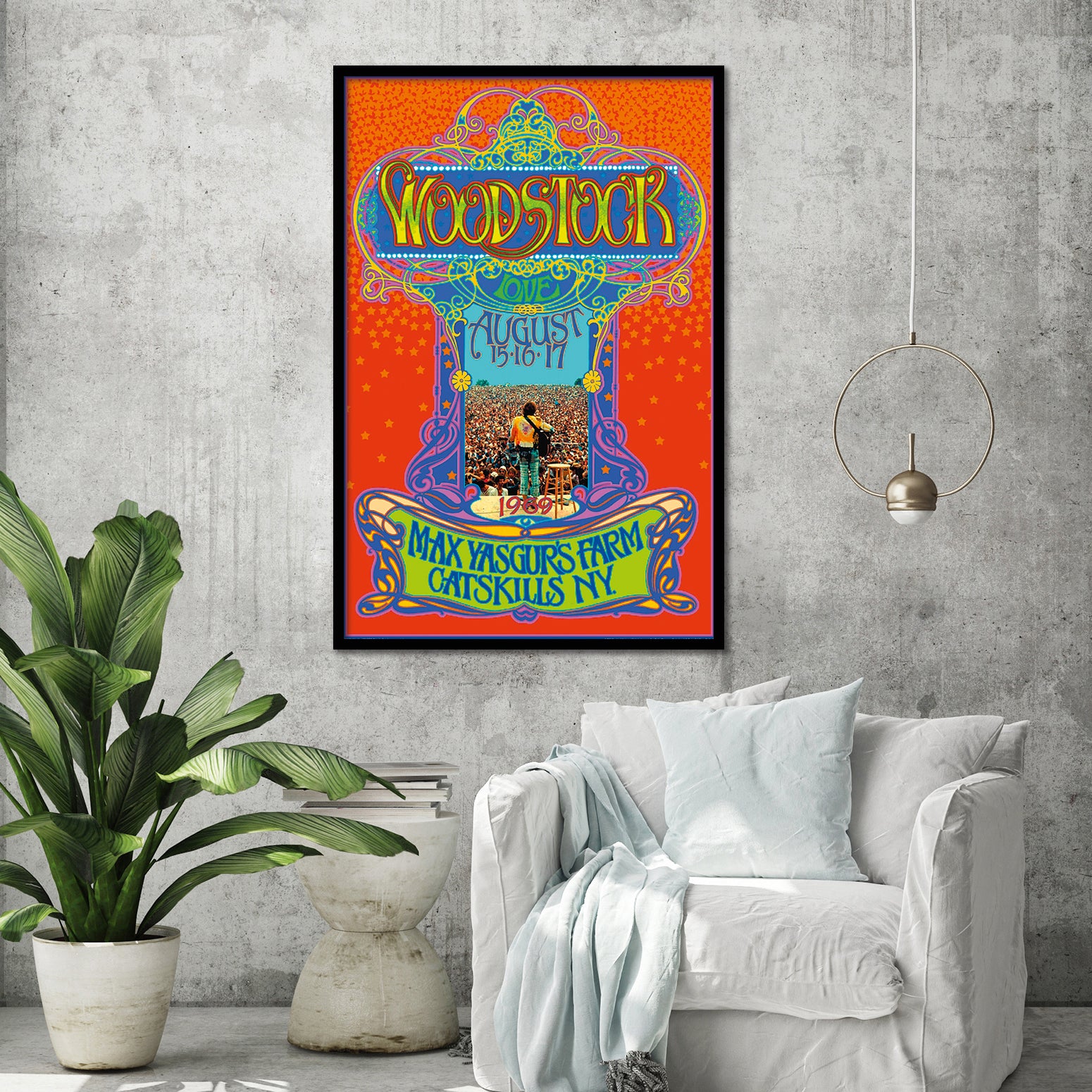 Woodstock Poster Max Yasgurs Farm - Image 2
