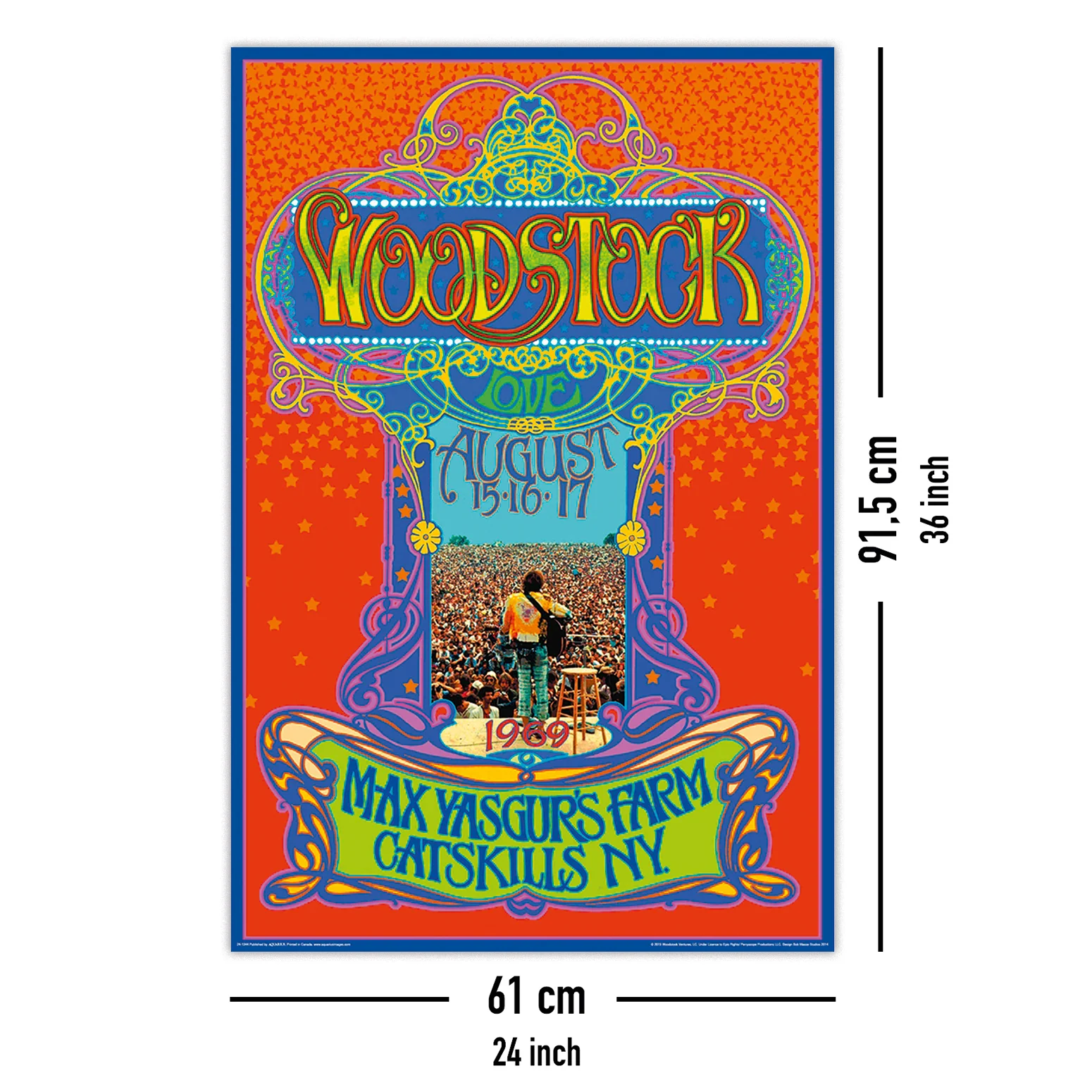 Woodstock Poster Max Yasgurs Farm - Image 5