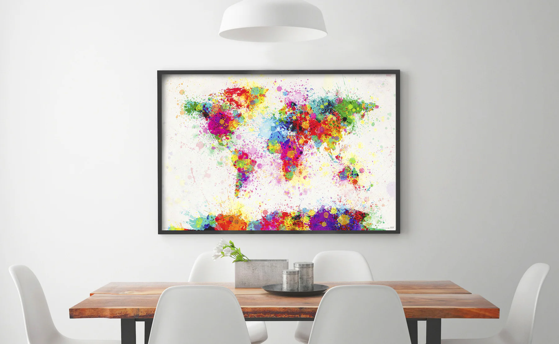 World Map Paint Drop Poster Michael Tompsett Weltkarte - Image 2