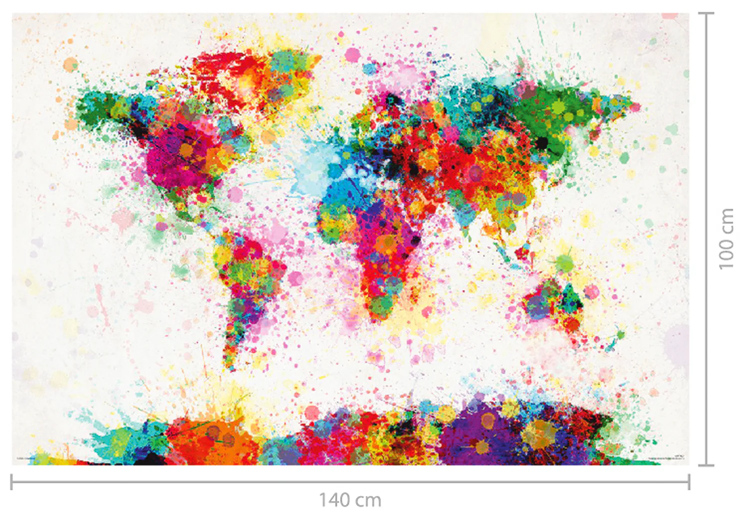 World Map Paint Drop Poster Michael Tompsett Weltkarte - Image 3