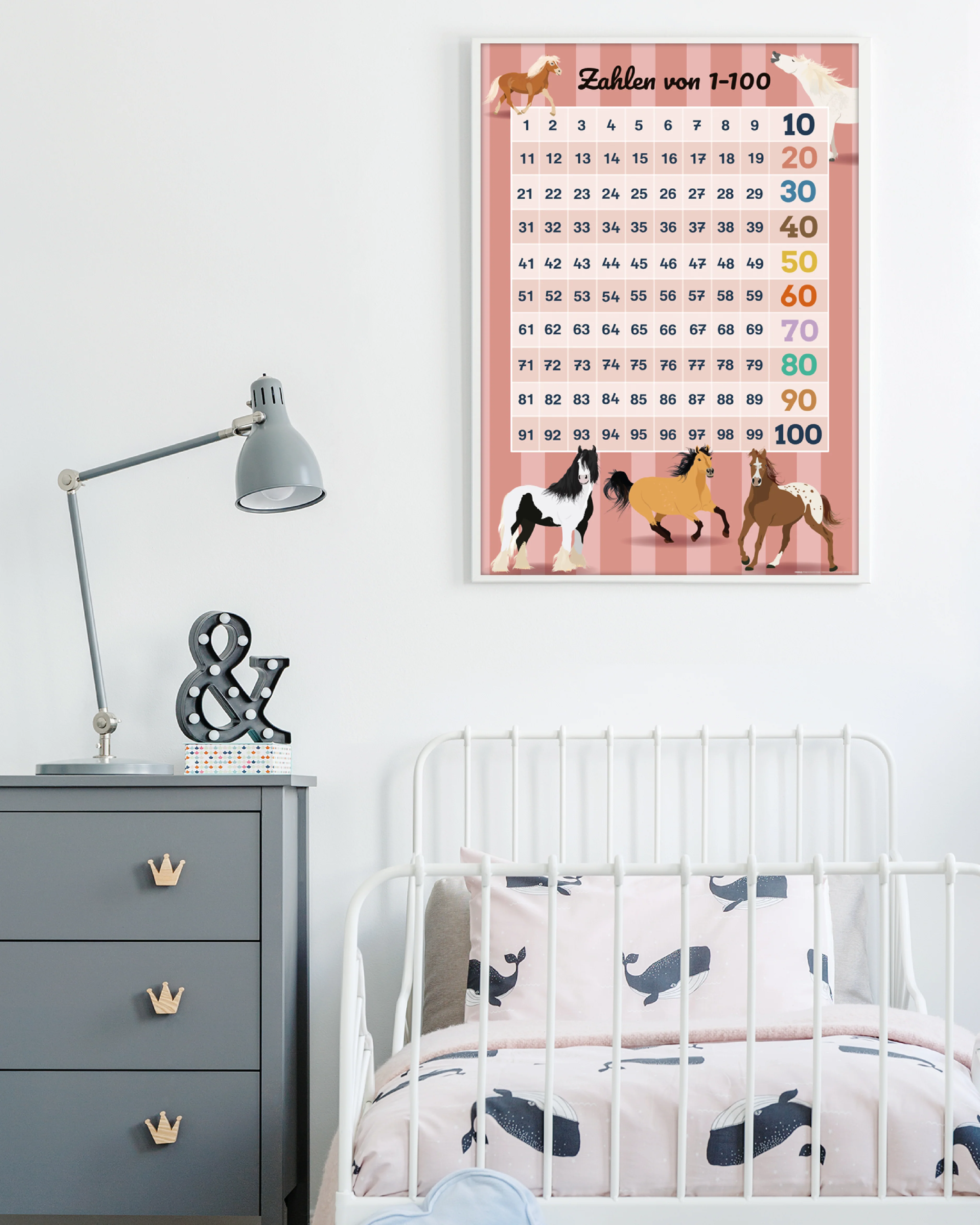 Zahlenposter 1-100 im Pferde-Design 61 x 91,5 cm - Image 5