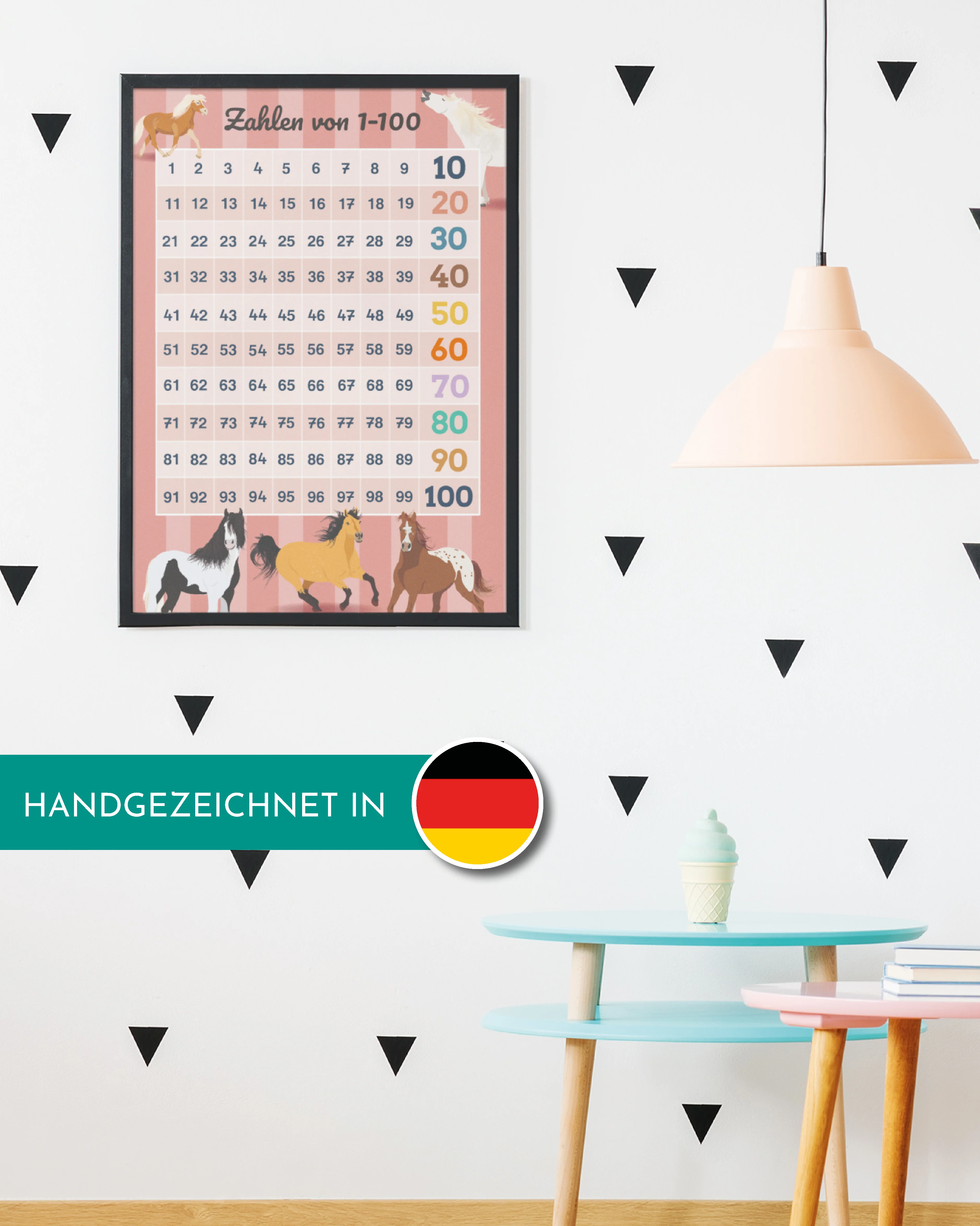 Zahlenposter 1-100 im Pferde-Design 61 x 91,5 cm - Image 9