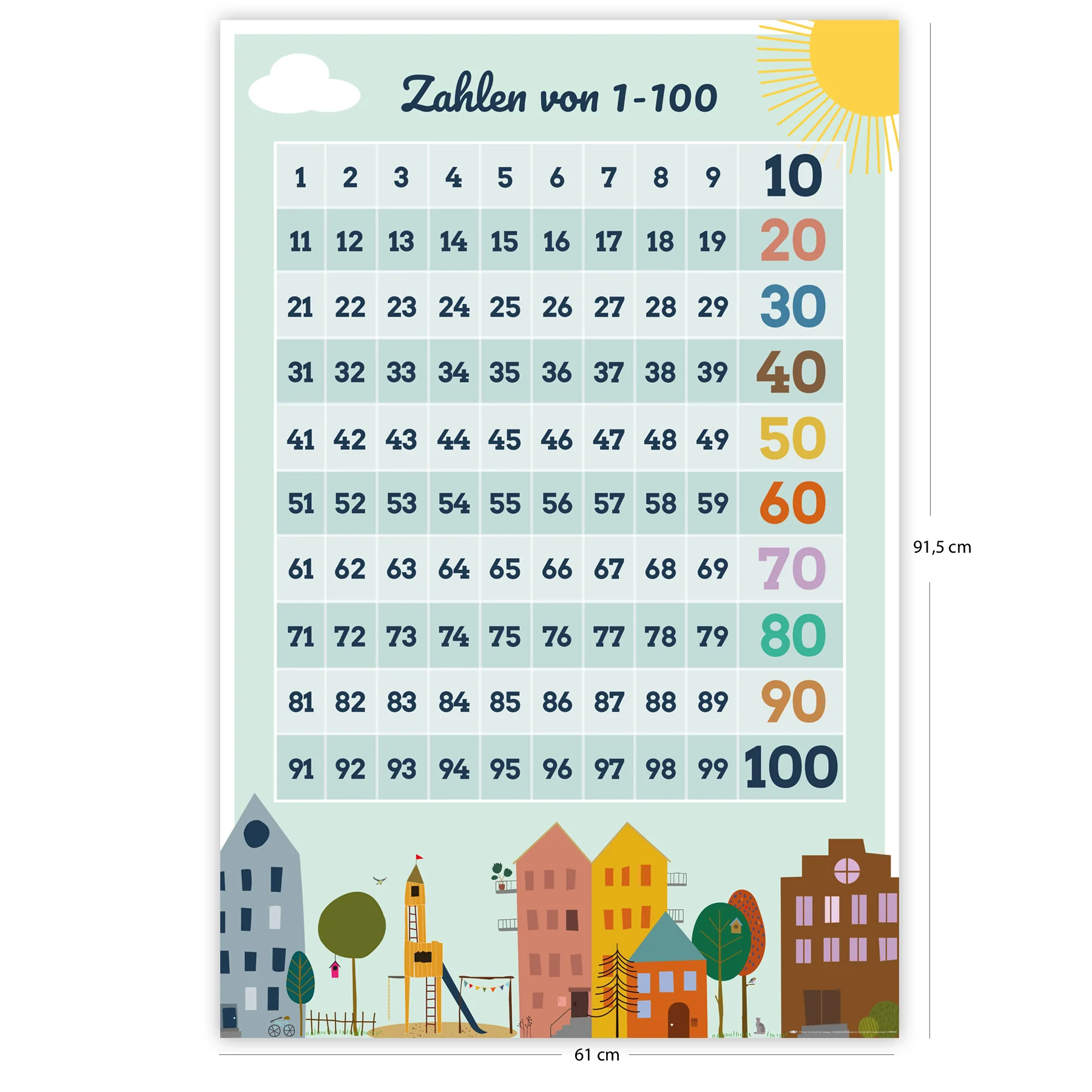 Zahlen von 1-100 Poster Lehrposter für Kinder - Image 4
