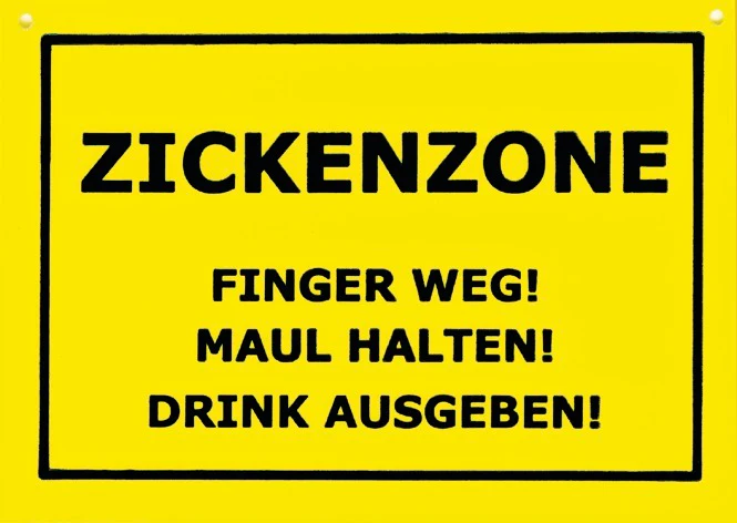 Postkarte Zickenzone